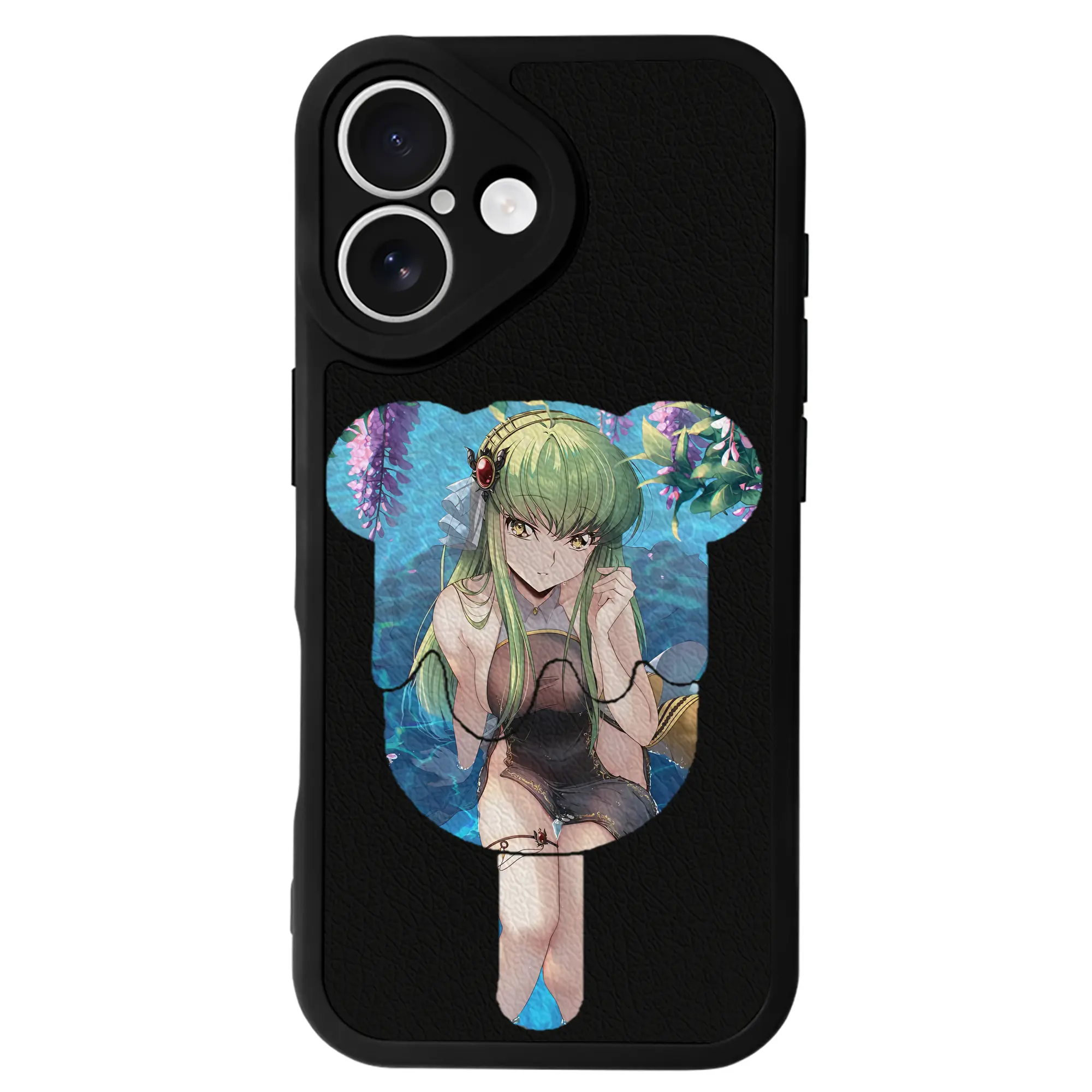 コードギアス 反逆のルルーシュ グッズ シーツー - IPhone 16シリーズ対応 ・ シリコンスマホケース ・ レザー調 ・ 高精度フィット ・ 耐衝撃 ・ ワイヤレス充電対応 ・ 精密カット